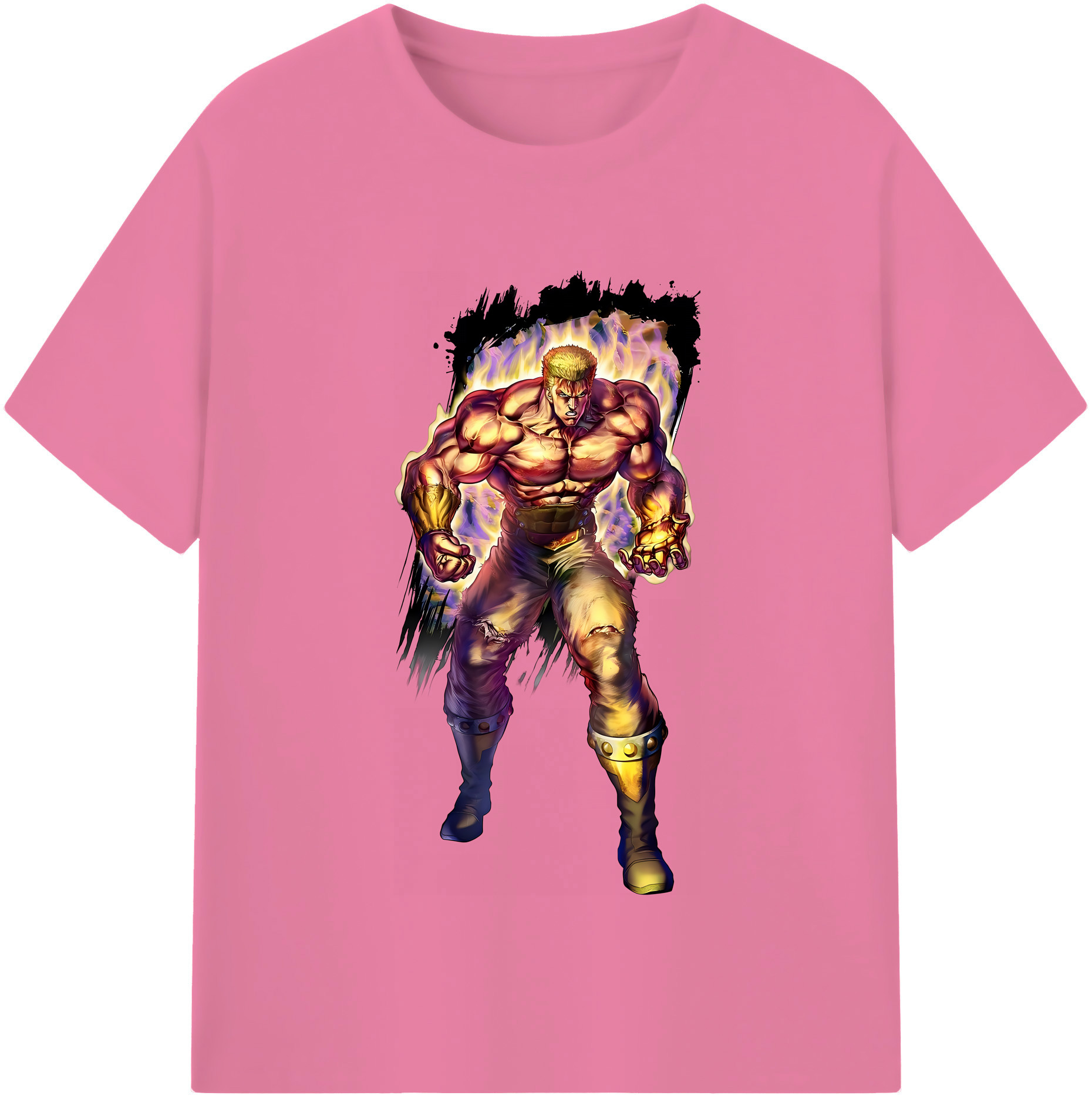 （画像用） 北斗の拳 Fist of the North Star 綿100％半袖Tシャツ（フロントプリント）